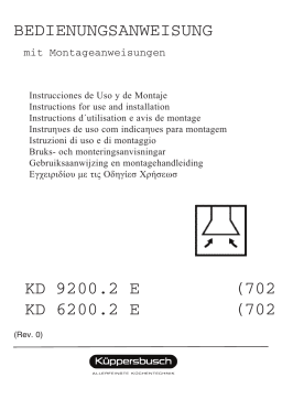 Küppersbusch KD 6200.2 E Dunstabzugshaube Manuel du propriétaire