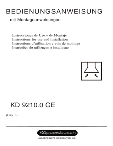 Küppersbusch KD 9210.0 GE Dunstabzugshaube Manuel du propriétaire | Fixfr