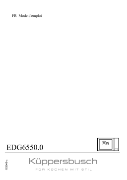 Küppersbusch EDG 6550.0 W6 Elektroeinbaugerät Manuel du propriétaire