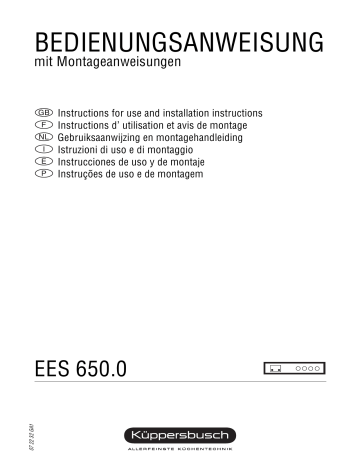 EES 650.0 J | EES 650.0 B | Küppersbusch EES 650.0 CB Elektroeinbaukochmulde Manuel du propriétaire | Fixfr