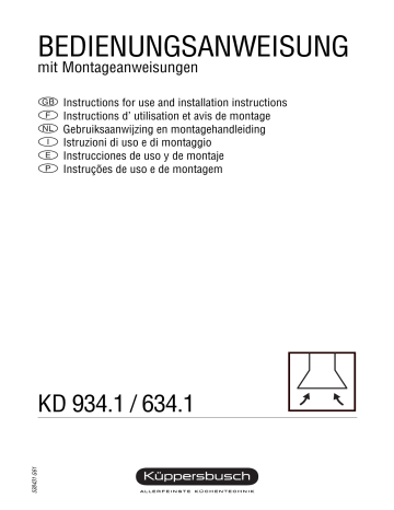 Küppersbusch KD 934.1 W Dunstabzugshaube Manuel du propriétaire | Fixfr