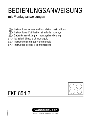 Küppersbusch EKE 854.2 J Elektroeinbaukochmulde Manuel du propriétaire | Fixfr