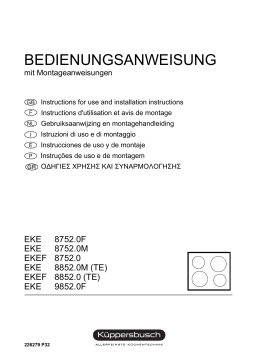 Küppersbusch EKEF 8852.0 Elektroeinbaukochmulde Manuel du propriétaire