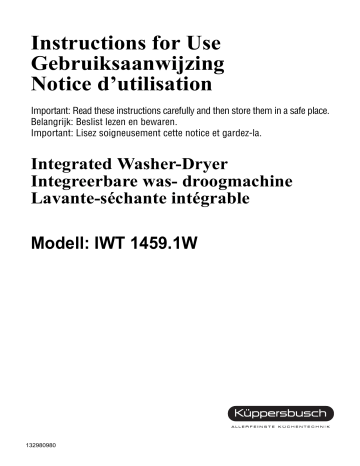 Küppersbusch IWT 1459.1 W Manuel du propriétaire | Fixfr