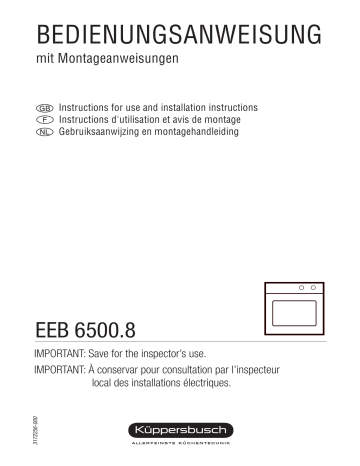 Küppersbusch EEB 6500.8 MX-US Elektroeinbaugerät Manuel du propriétaire | Fixfr