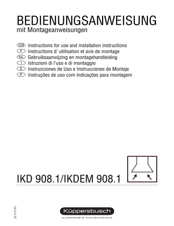 Küppersbusch IKD 908.1 GE Dunstabzugshaube Manuel du propriétaire | Fixfr