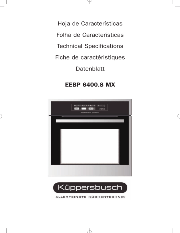 Küppersbusch EEBP 6400.8 MX-G Elektroeinbaugerät Manuel du propriétaire | Fixfr