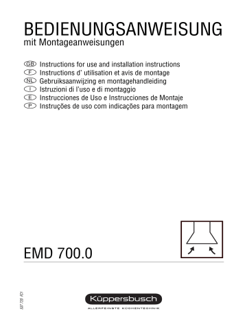 Küppersbusch EMD 700.0 E Dunstabzugshaube Manuel du propriétaire | Fixfr