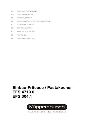 Küppersbusch EFS 304.1 M Elektroeinbaukochmulde Manuel du propriétaire | Fixfr