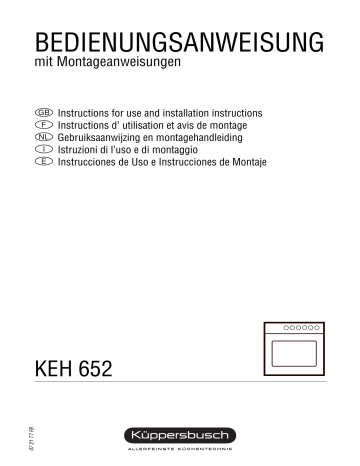 Küppersbusch KEH 652 WXE Gaseinbaugerät Manuel du propriétaire | Fixfr