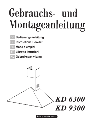 Küppersbusch KD 9300.1 E Dunstabzugshaube Manuel du propriétaire | Fixfr