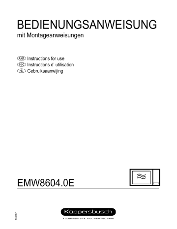 Küppersbusch EMW 8604.0 E Mikrowellengerät Manuel du propriétaire | Fixfr