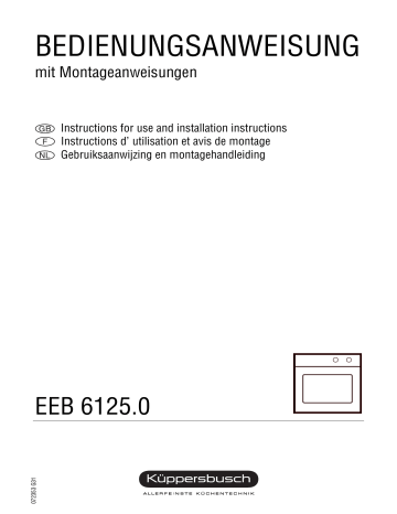 Küppersbusch EEB 6125.0 MX Elektroeinbaugerät Manuel du propriétaire | Fixfr