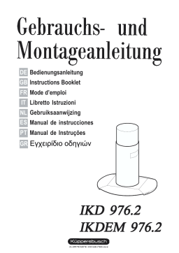 Küppersbusch IKD 976.2 GE-84 Dunstabzugshaube Manuel du propriétaire