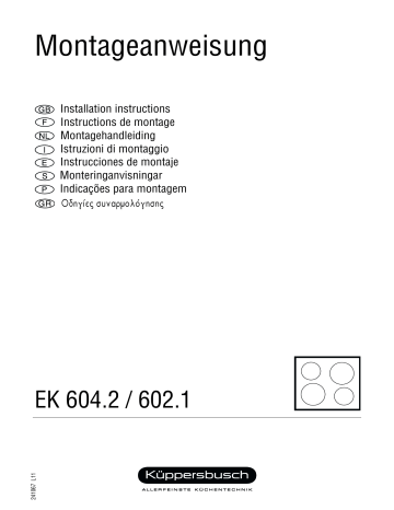 Küppersbusch EK 604.2 F Elektroeinbaukochmulde Manuel du propriétaire | Fixfr