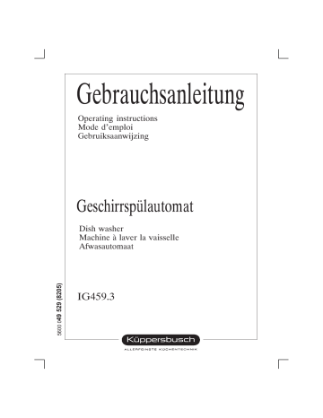 IG 459.3- 16 | Küppersbusch IG 459.3- 13 Manuel du propriétaire | Fixfr