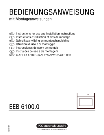 Küppersbusch EEB 6100.0 J Elektroeinbaugerät Manuel du propriétaire | Fixfr