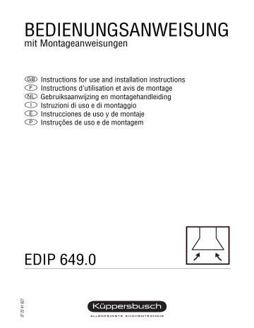 Küppersbusch EDIP 649.0 Dunstabzugshaube Manuel du propriétaire | Fixfr