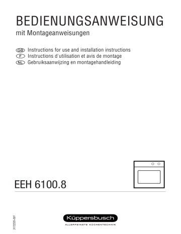 Küppersbusch EEH 6100.8 MX Elektroeinbaugerät Manuel du propriétaire | Fixfr