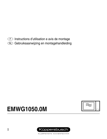 Küppersbusch EMWG 1050.0 M Mikrowellengerät Manuel du propriétaire | Fixfr