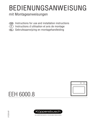 Küppersbusch EEH 6000.8 M Elektroeinbaugerät Manuel du propriétaire | Fixfr