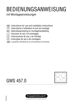 Küppersbusch GWS 457.0 J Gaseinbaugerät Manuel du propriétaire