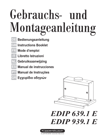 Küppersbusch EDIP 939.1 E Dunstabzugshaube Manuel du propriétaire | Fixfr