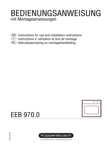 EEB 970.0 MX-47 | EEB 970 MX-37 | Küppersbusch EEB 970.0 MX Elektroeinbaugerät Manuel du propriétaire | Fixfr