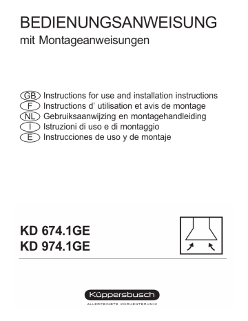 Küppersbusch KD 674.1 GE Dunstabzugshaube Manuel du propriétaire | Fixfr