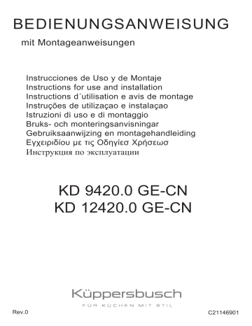 IKD 9420.0 GE-CN | Küppersbusch KD 9420.0 GE-CN Dunstabzugshaube Manuel du propriétaire | Fixfr