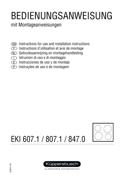 Küppersbusch EKIF 847.0 -88 Elektroeinbaukochmulde Manuel du propriétaire