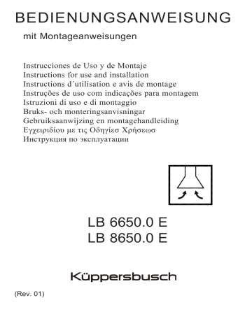 Küppersbusch LBEM 835.1 E Dunstabzugshaube Manuel du propriétaire | Fixfr