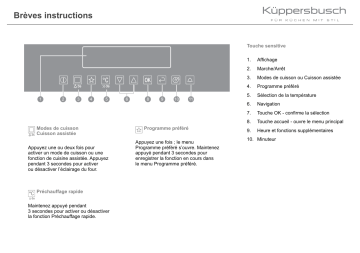 Küppersbusch EEBP 6750.0 J Elektroeinbaugerät Guide de démarrage rapide | Fixfr