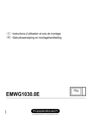 Küppersbusch EMWG 1030.0 E Mikrowellengerät Manuel du propriétaire | Fixfr