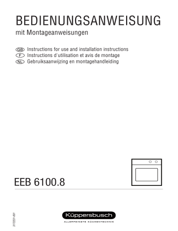 EEB 6100.8 MX-US | Küppersbusch EEB 6100.8 MX Elektroeinbaugerät Manuel du propriétaire | Fixfr