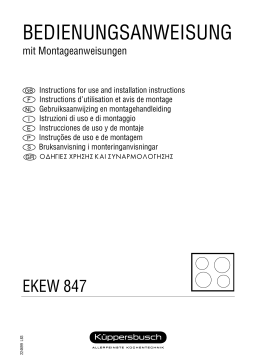 Küppersbusch EKEW 847.0 M Elektroeinbaukochmulde Manuel du propriétaire