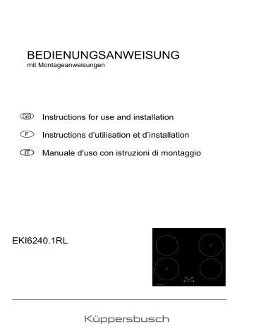 Küppersbusch EKI 6240.1 RL Elektroeinbaukochmulde Manuel du propriétaire | Fixfr