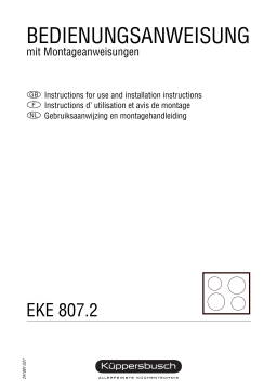 Küppersbusch EKE 807.2 M Elektroeinbaukochmulde Manuel du propriétaire