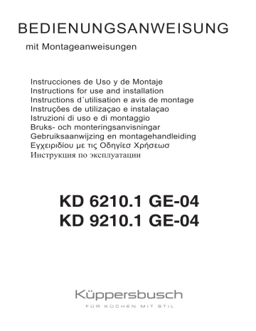 Küppersbusch KD 9210.1 GE-04 Dunstabzugshaube Manuel du propriétaire | Fixfr
