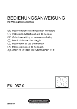 Küppersbusch EKI 957.0 F Elektroeinbaukochmulde Manuel du propriétaire