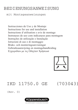 Küppersbusch IKD 11750. 0GE Dunstabzugshaube Manuel du propriétaire