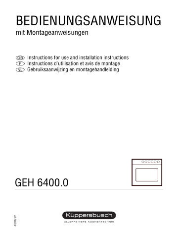 GEH 6400.0 M | GEH 6400.0 W | GEH 6400.0 J | Küppersbusch GEH 6400.0 B Gaseinbaugerät Manuel du propriétaire | Fixfr