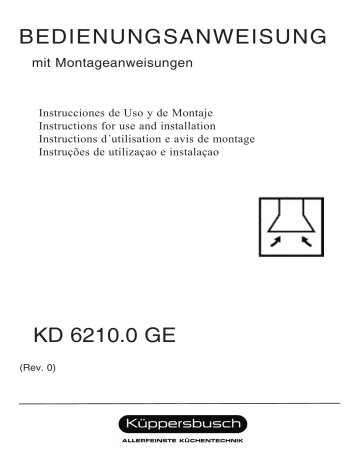 Küppersbusch KD 6210.0 GE Dunstabzugshaube Manuel du propriétaire | Fixfr