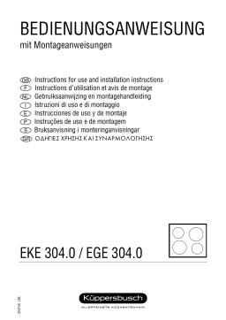 Küppersbusch EKE 304.0 M Elektroeinbaukochmulde Manuel du propriétaire