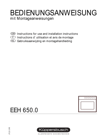 Küppersbusch EEH 650.0 WX Elektroeinbaugerät Manuel du propriétaire | Fixfr