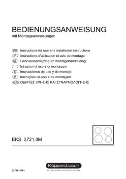 Küppersbusch EKS 3721.0 M Elektroeinbaukochmulde Manuel du propriétaire