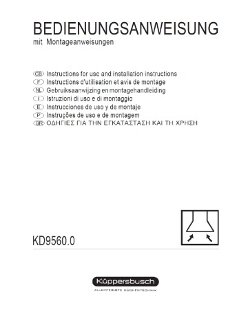 Küppersbusch KD 9560.0 E Dunstabzugshaube Manuel du propriétaire | Fixfr