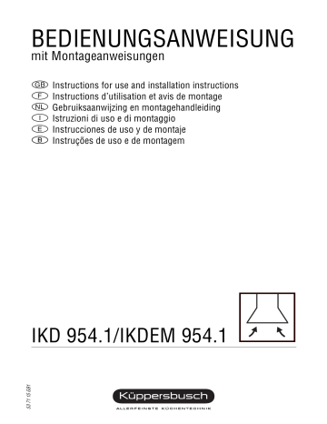 IKDEM 954.1 GE | IKD 954.1 GE-41 | Küppersbusch IKD 954.1 GE Dunstabzugshaube Manuel du propriétaire | Fixfr