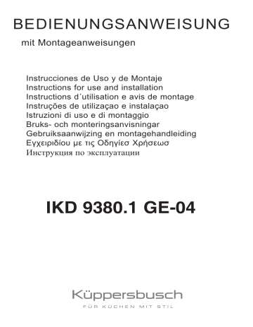 Küppersbusch IKD 9380.1 GE-04 Dunstabzugshaube Manuel du propriétaire | Fixfr