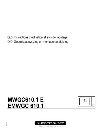 Küppersbusch EMWGC 610 Mikrowellengerät Manuel du propriétaire | Fixfr